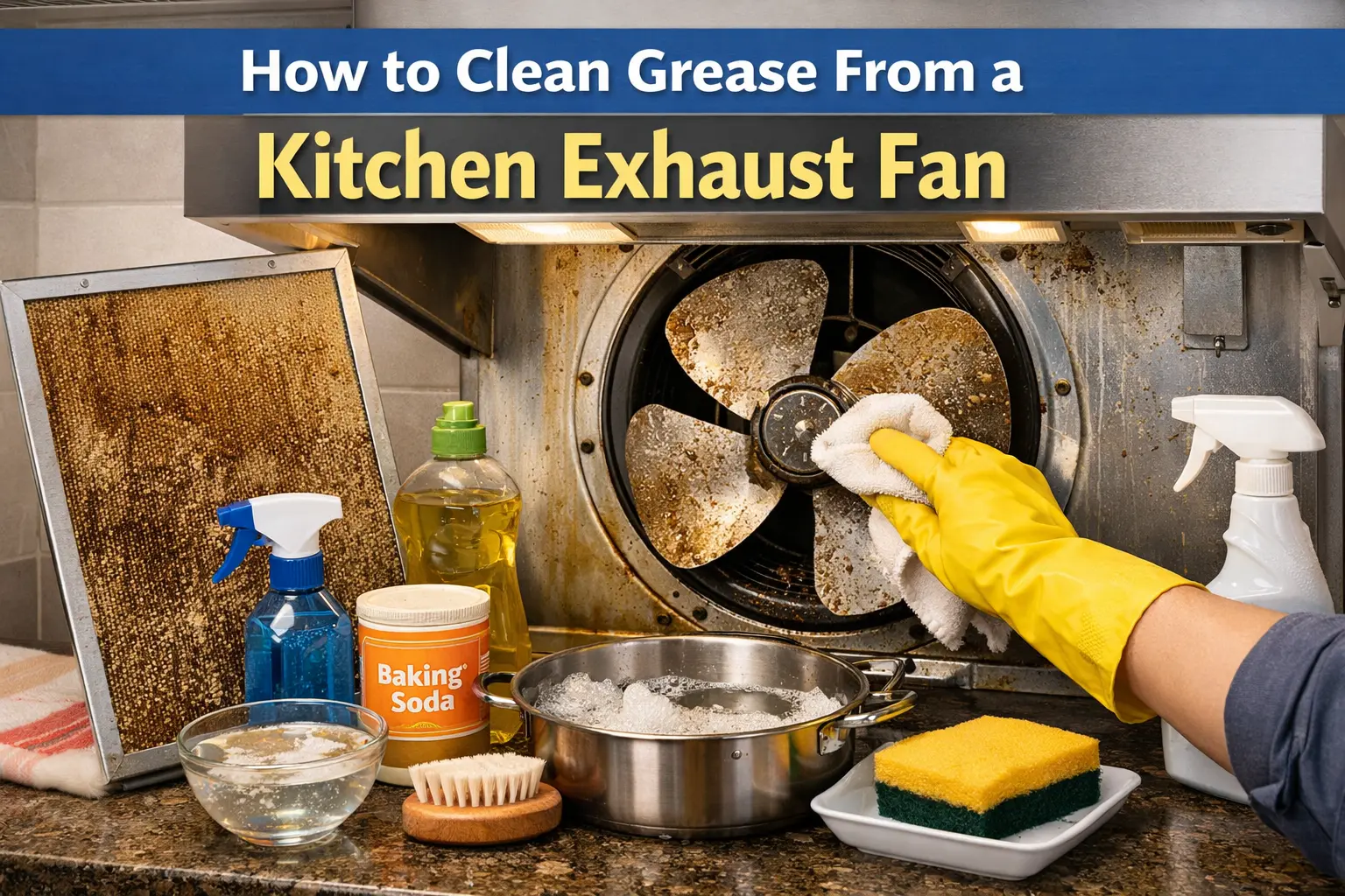 How to Clean Grease From a Kitchen Exhaust Fan
