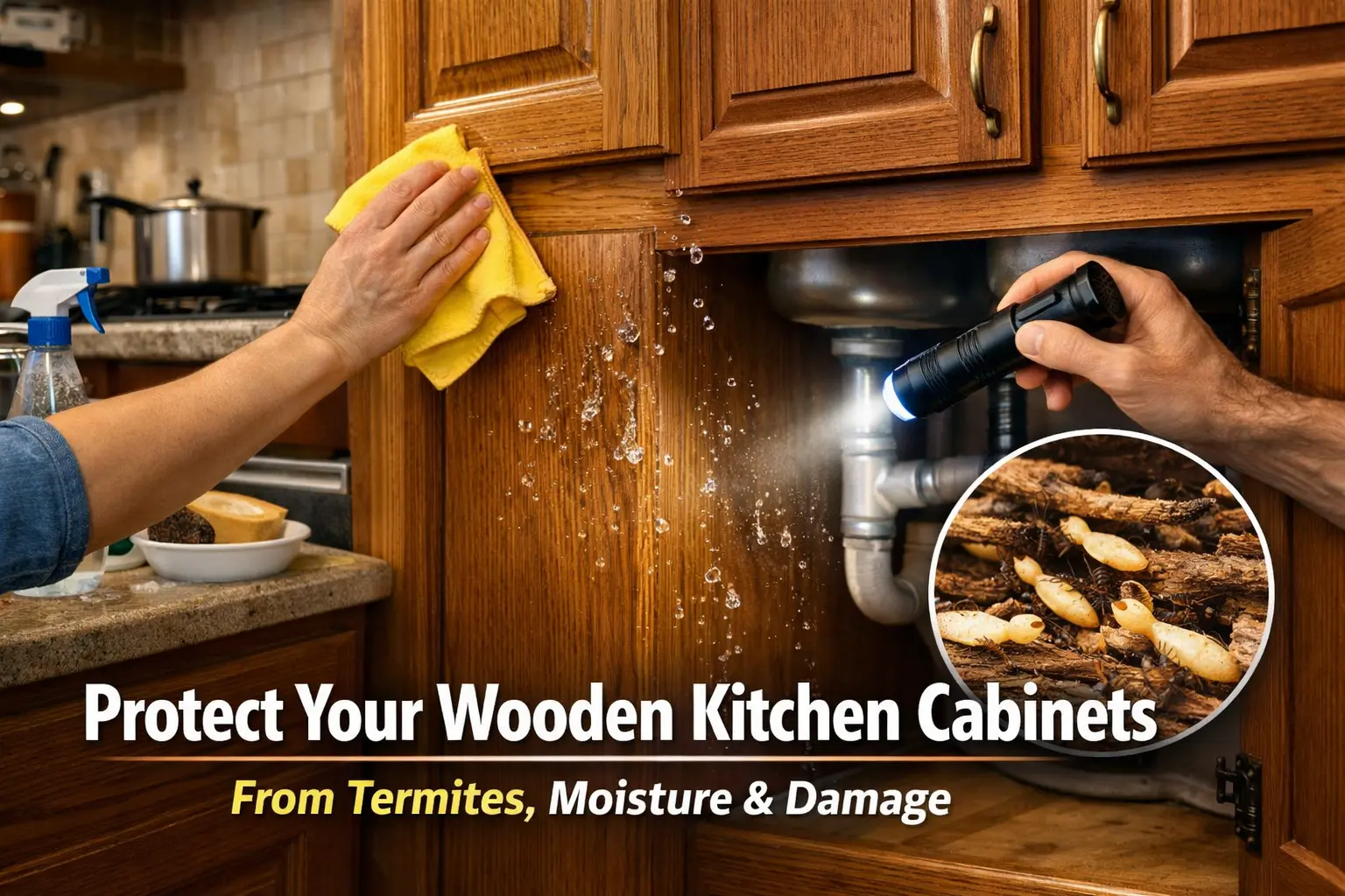How to Protect Wooden Kitchen Cabinets From Termites and Damage