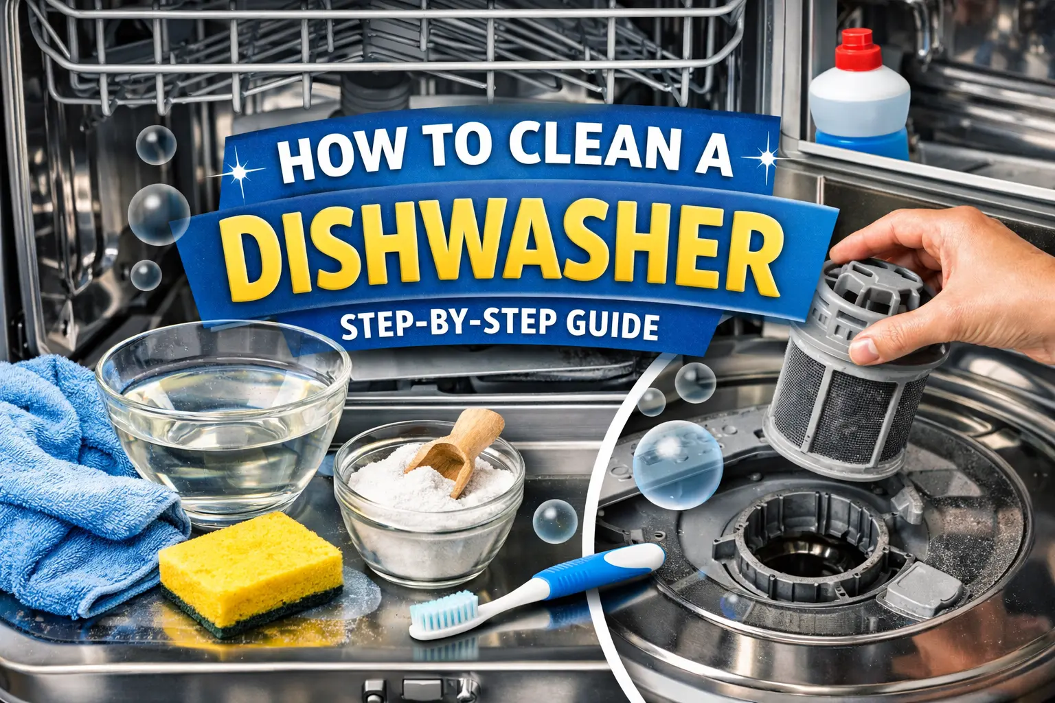 How to Clean a Dishwasher: Filter, Drain, Smell & Deep Clean