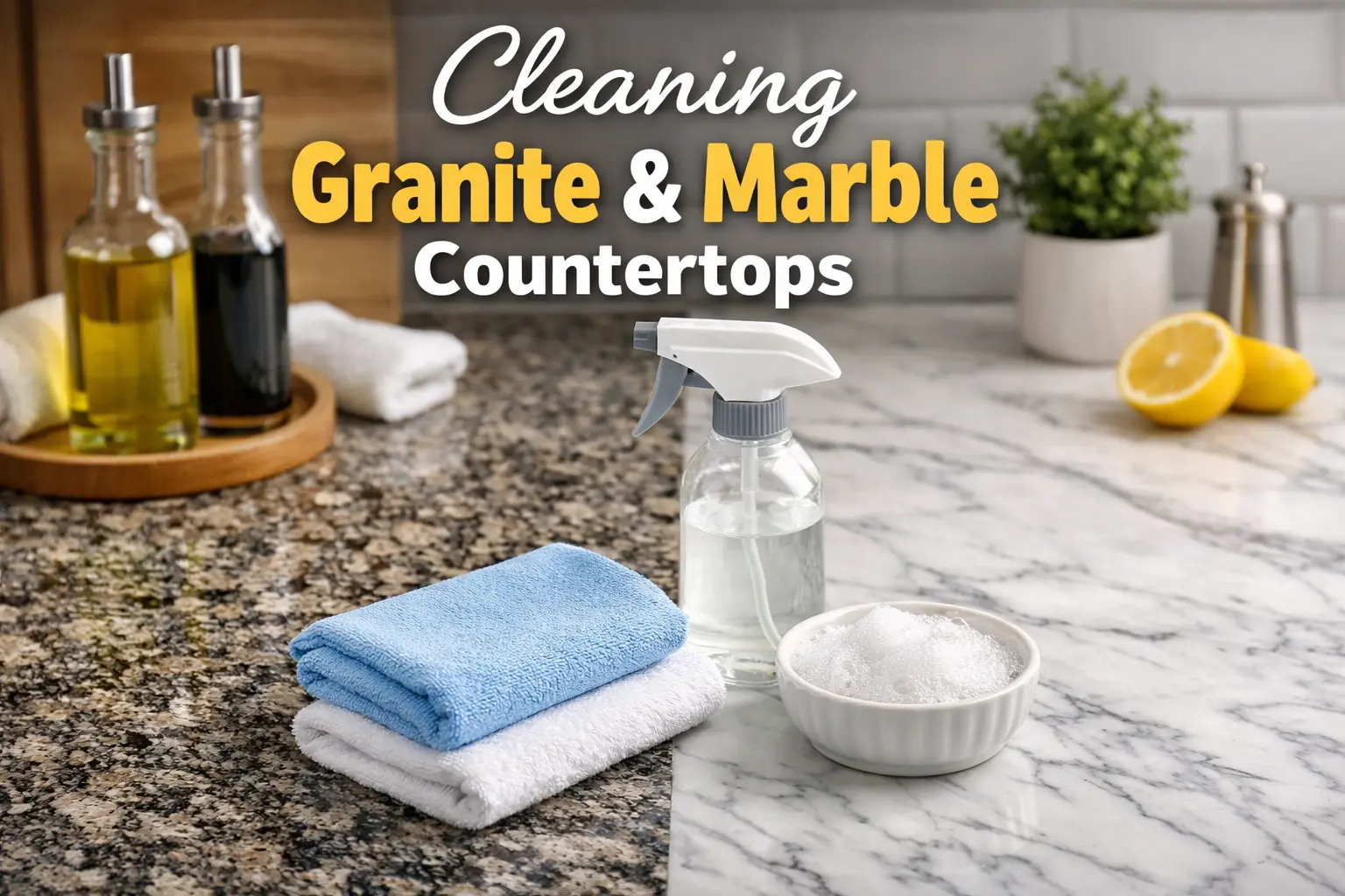 How to Clean Granite and Marble Countertops Daily Without Damage
