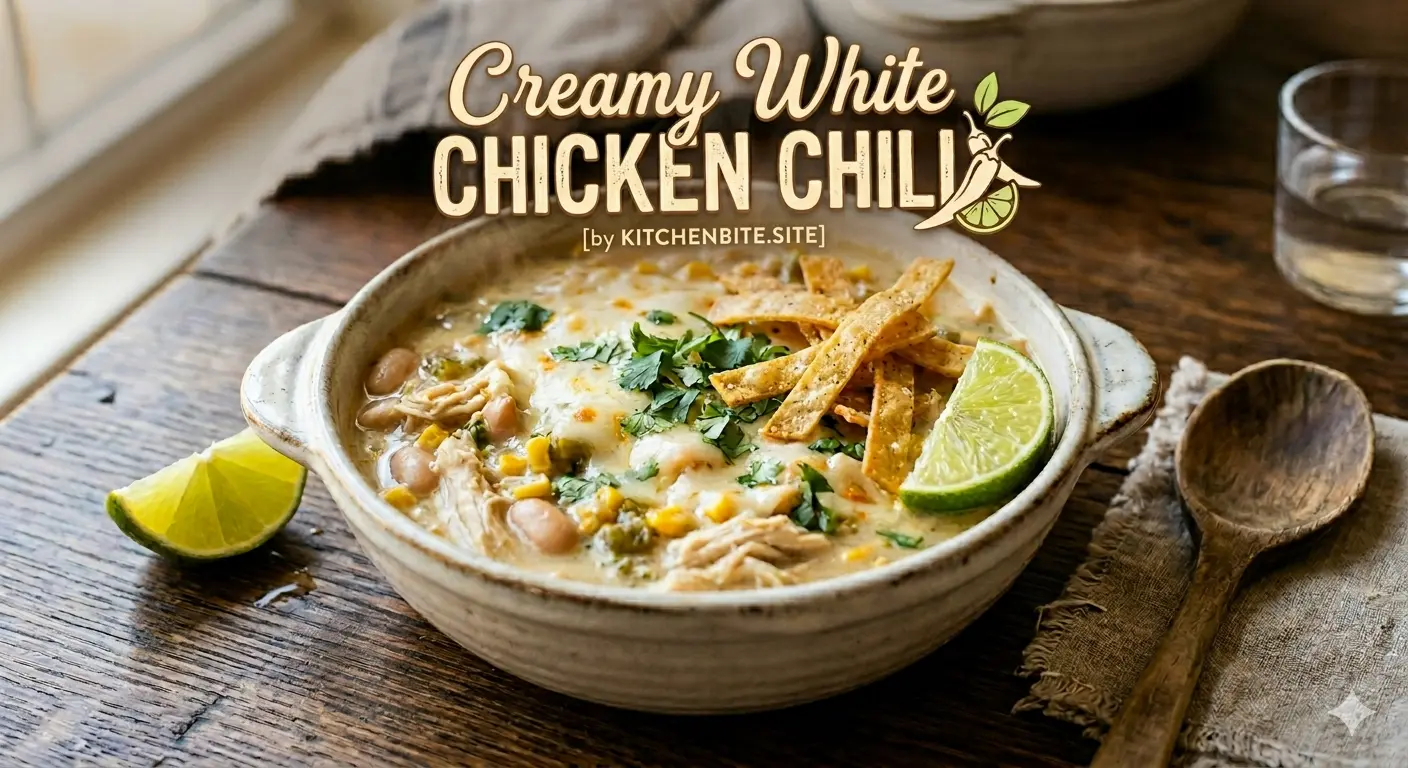 White Chicken Chili Recipe (Easy & Creamy) | Ready in 45 Min