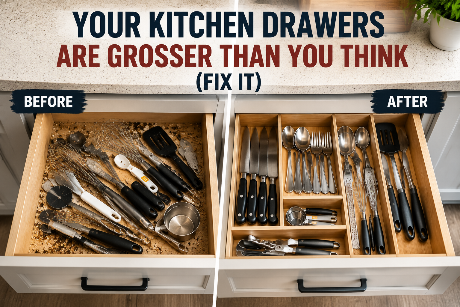 Your Kitchen Drawers Are Grosser Than You Think (Fix It)